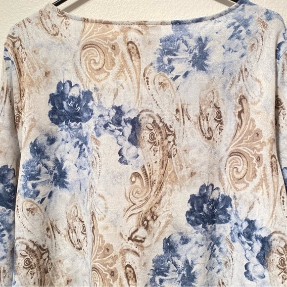 Chico’s Shirt Women’s Size 3 (X-Large) Pull Over Side Tie‎ Paisley - Picture 4 of 9